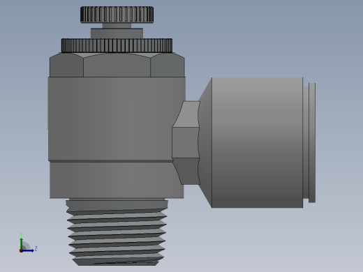 调速阀AS01F限出型调节接头[AS3201F-03-12S]左视缩略图