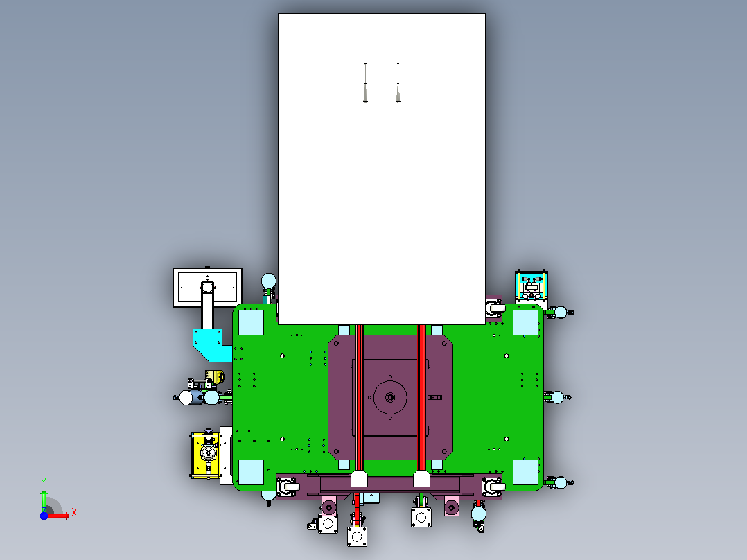 JH476F011-S（中地板本体总成#10夹具）前视图