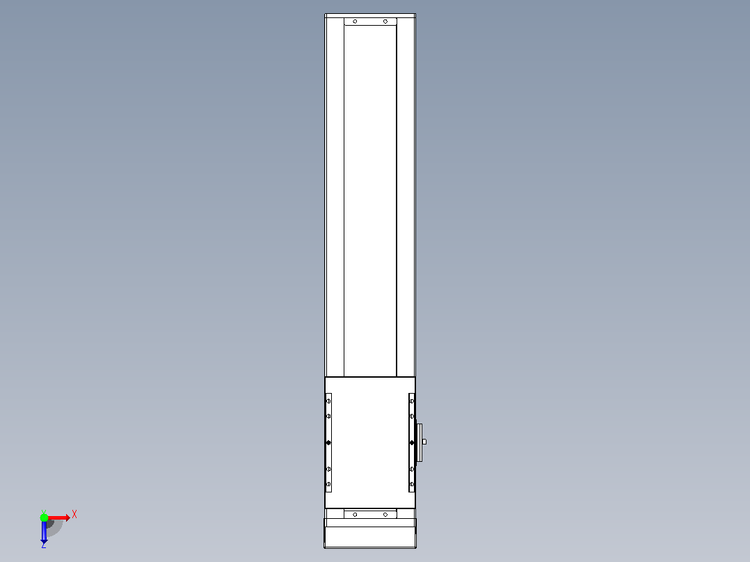 滚珠丝杠直线轴带导轨全封闭TPA-HCR-120D-1610C-L450-MP-Y-P40-N3俯视图