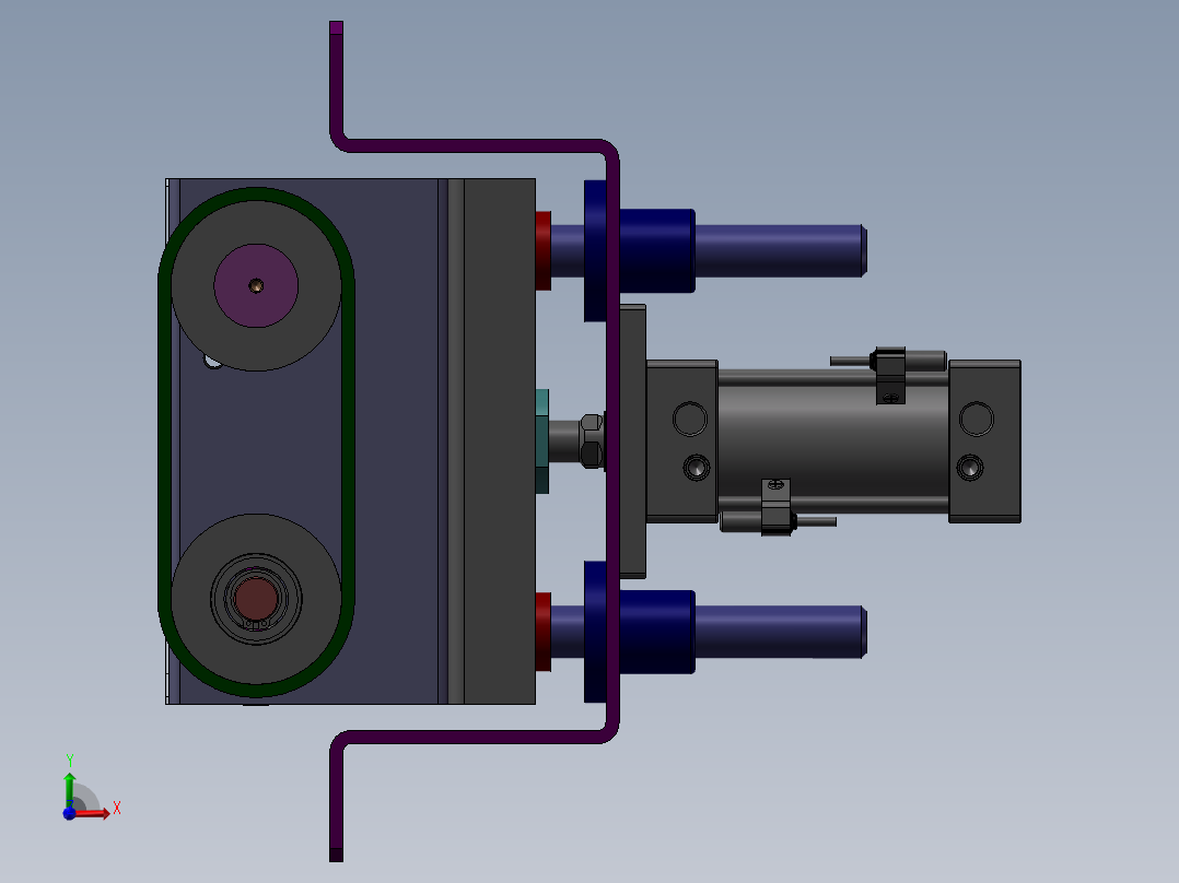 90°顶升移载机构sw16前视图