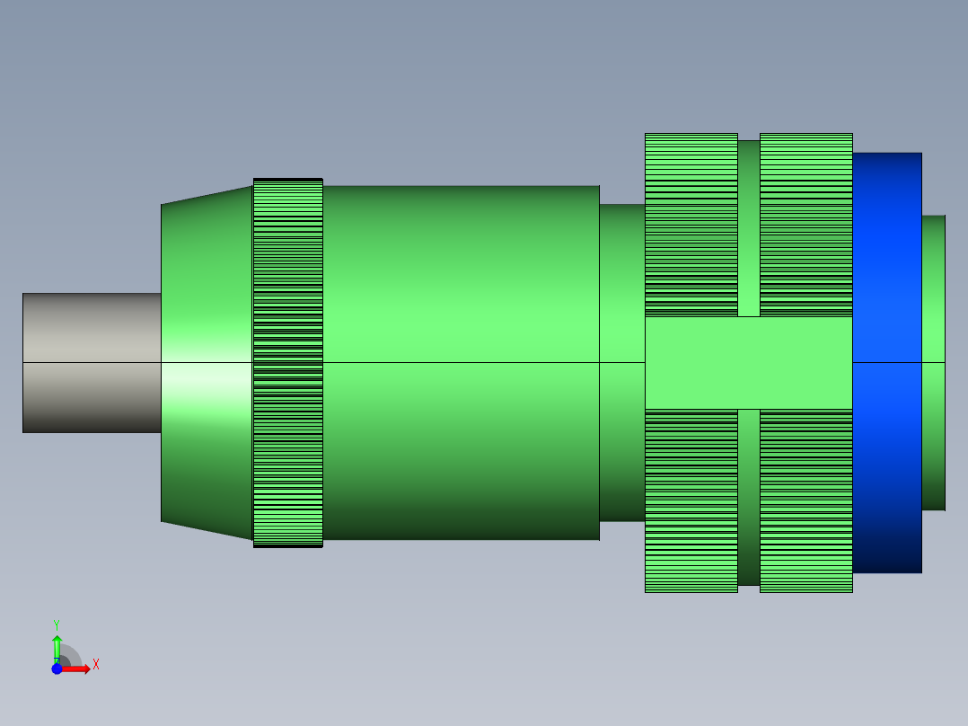电子连接器3D模型前视图