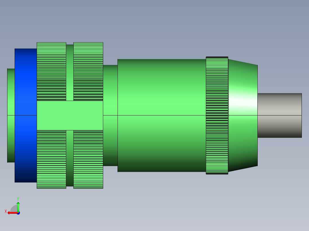 电子连接器3D模型后视图