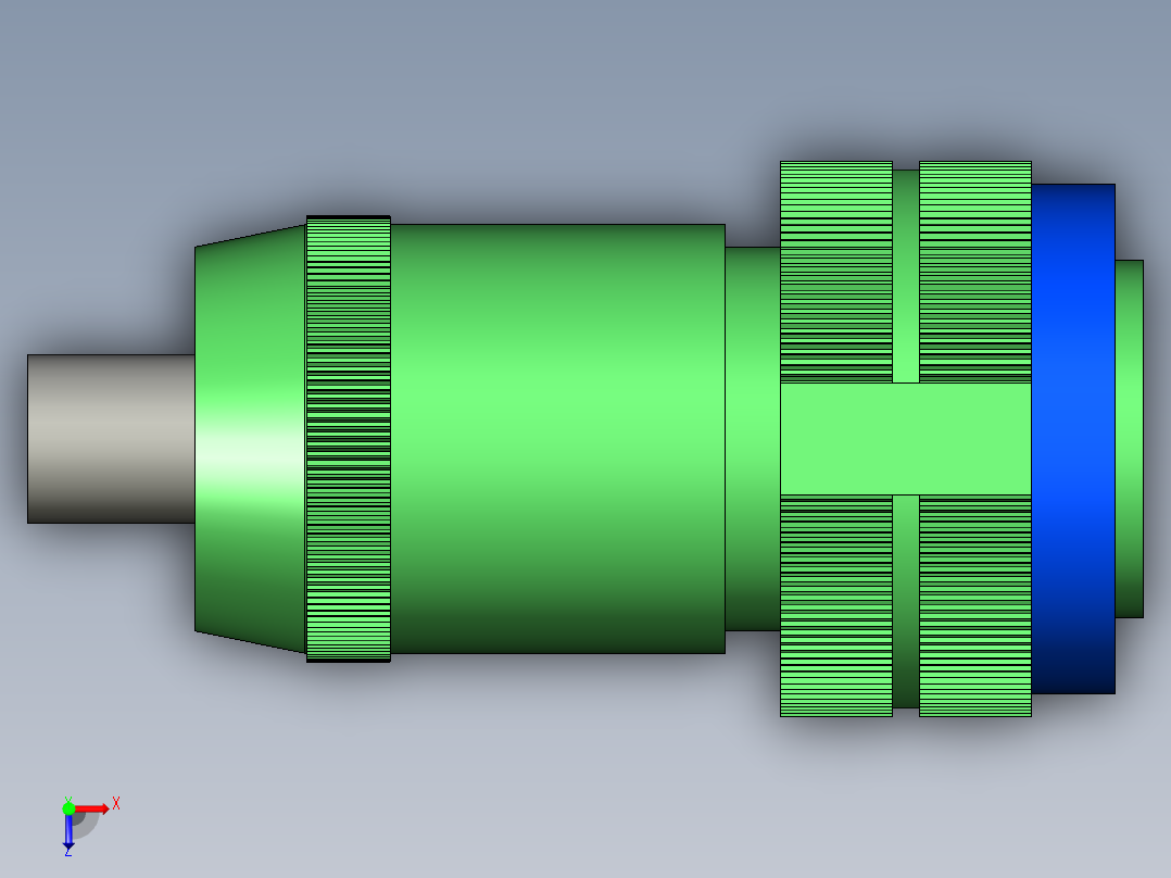 电子连接器3D模型俯视图