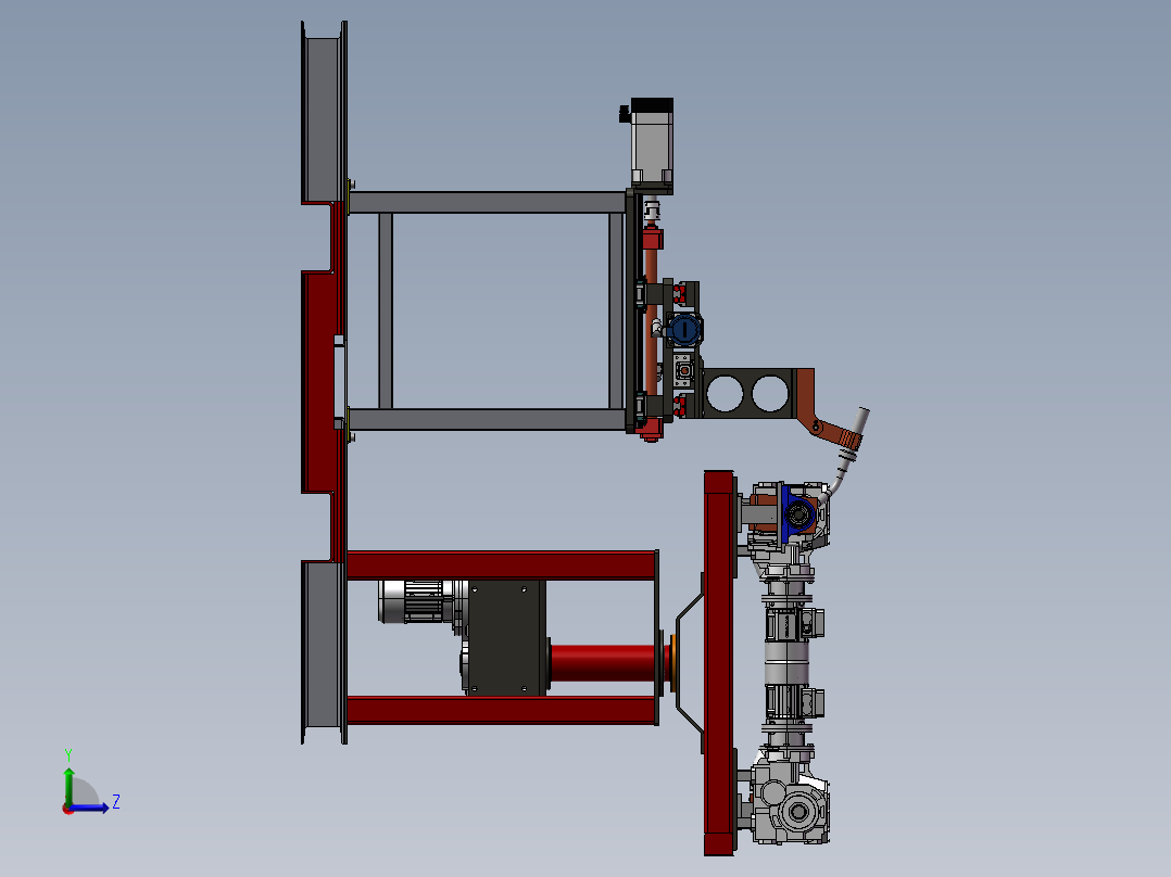 全自动焊接设备左视图
