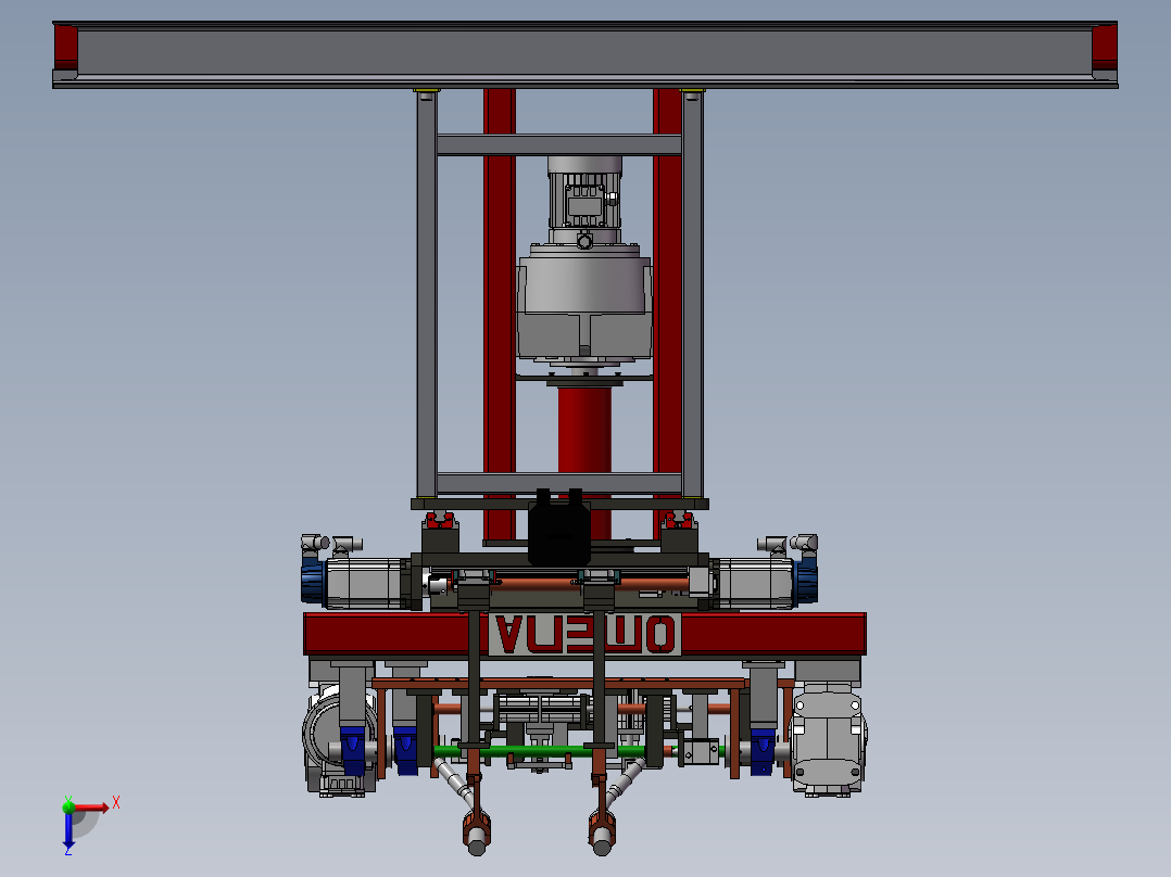 全自动焊接设备俯视图