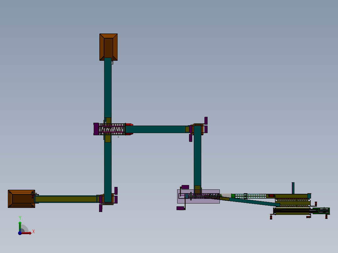 砖头生产线设备机器前视图
