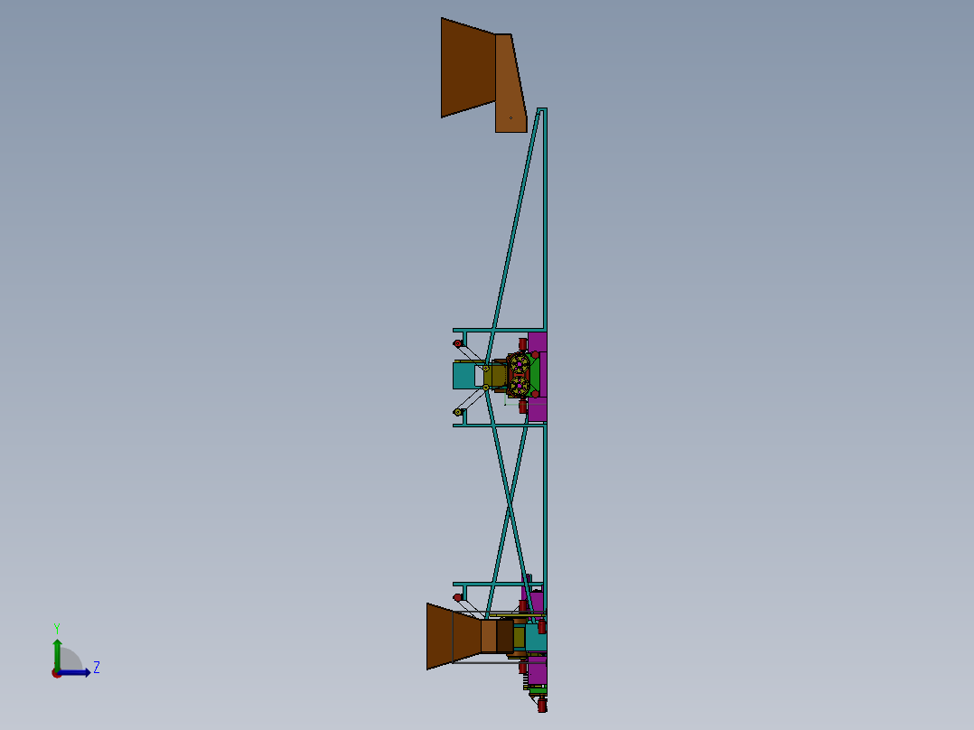 砖头生产线设备机器左视图