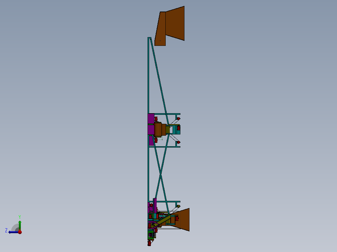 砖头生产线设备机器右视图