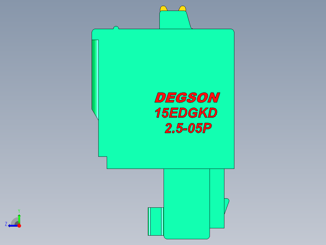 DEGSON 15EDG 系列 2.5mm 接线端子包-15EDGKD-2.5-05P-14-00AH右视图