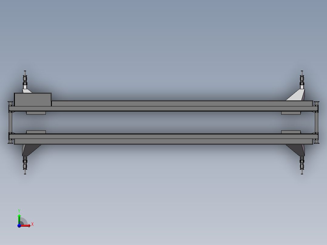 50T集装箱门式起重机门架结构设计及有限元分析前视图