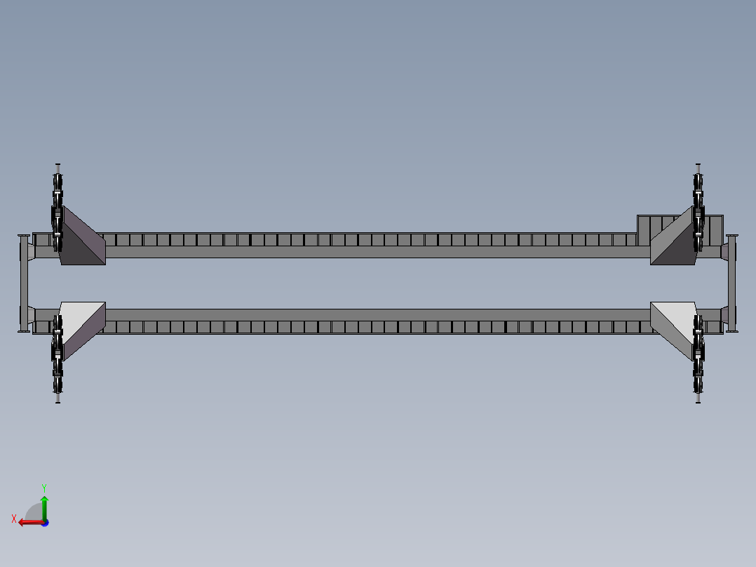 50T集装箱门式起重机门架结构设计及有限元分析后视图