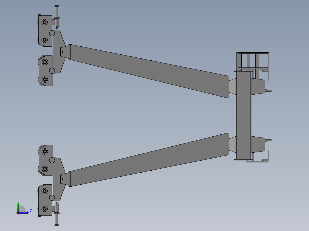50T集装箱门式起重机门架结构设计及有限元分析左视图