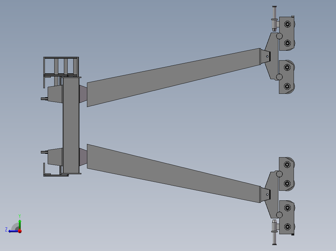 50T集装箱门式起重机门架结构设计及有限元分析右视图