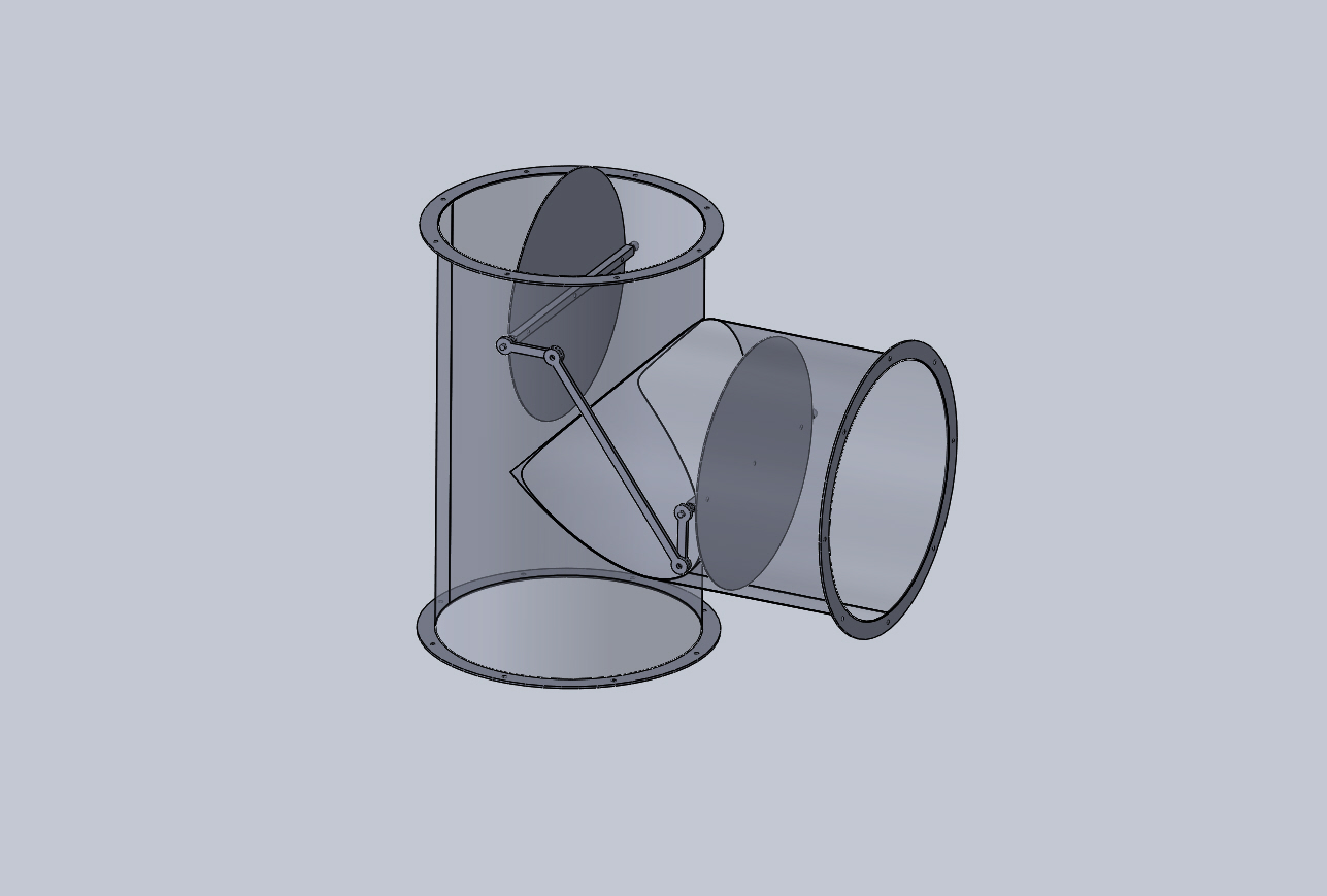 可调节三通管通风管
