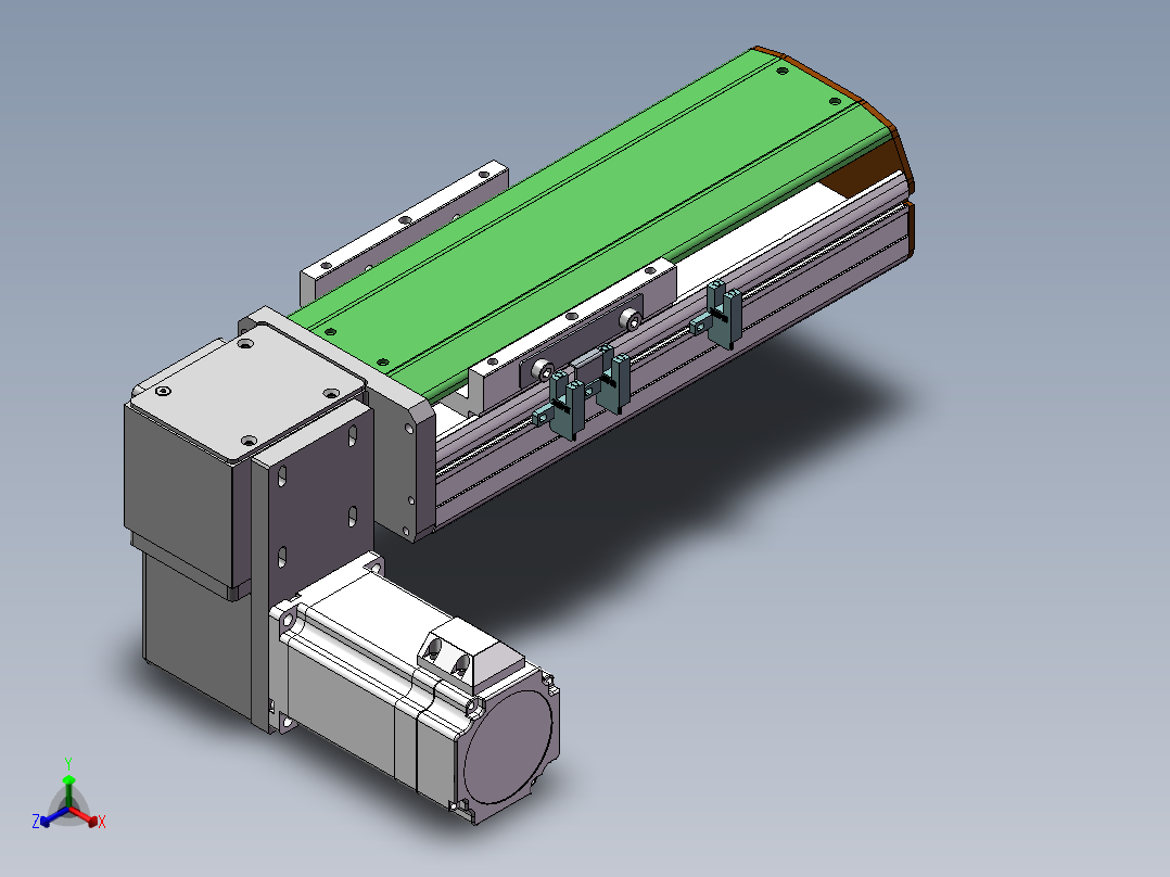 MTB同步带半封闭MTB10-LD-60正等轴测图