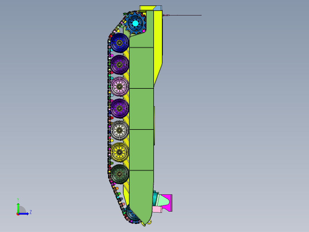 超小型迷你小坦克左视图