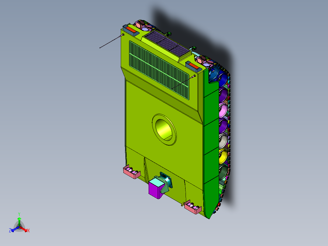 超小型迷你小坦克正等轴测图