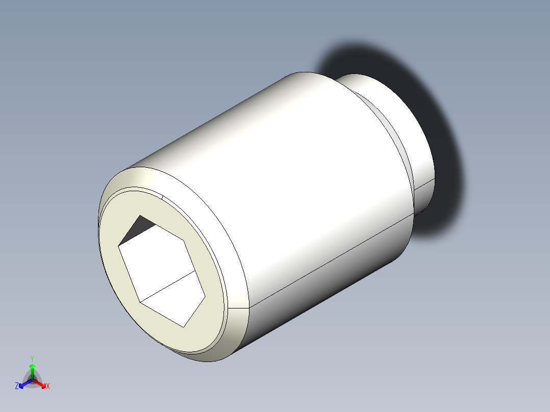 半圓定位珠螺絲(平面A)2272-3D多系列多零件图纸模型主视图