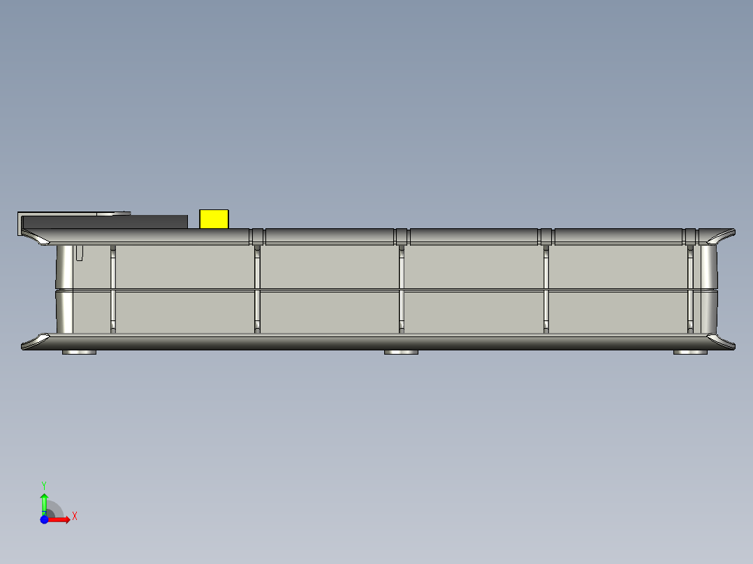 国标电源排插15孔+2网线 STP PROE前视图