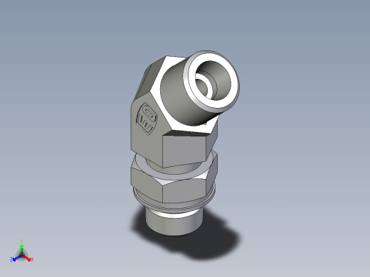 卡套式工业通用硬管接头EO_Adjustable_locknut_45_deg_elbow_VEE08SMOROMDCF