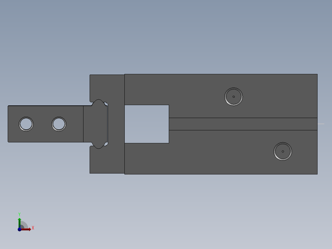 夹紧气缸HFZ20前视图