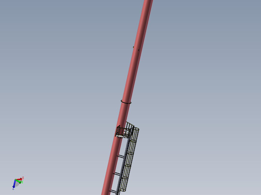 烟囱和爬梯SW三维==979804==25