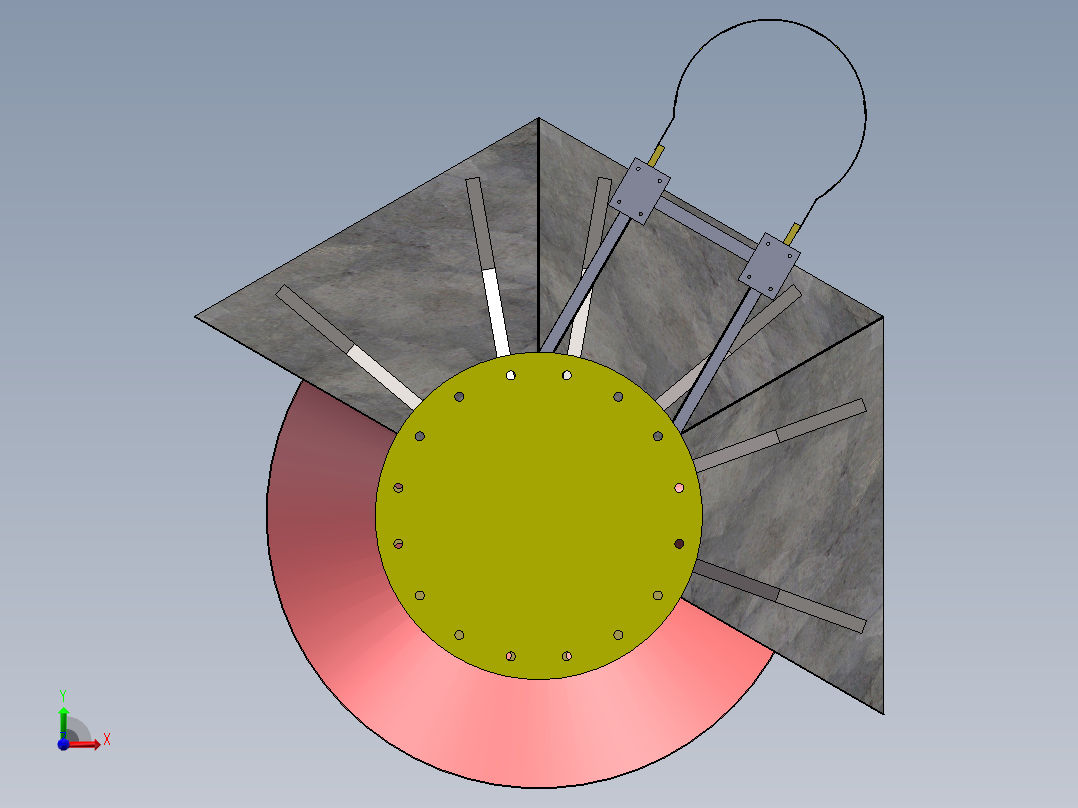 烟囱和爬梯SW三维==979804==25前视图