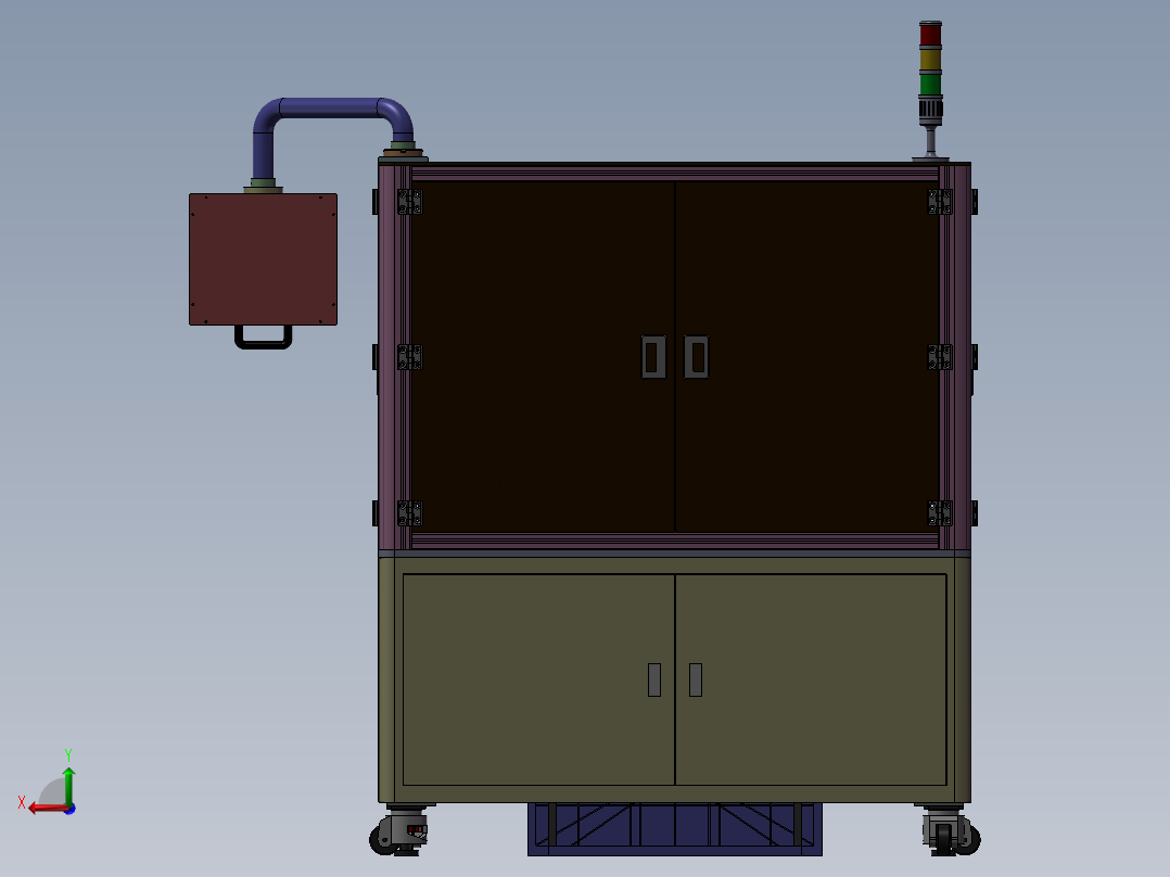 布带自动裁切设备后视图