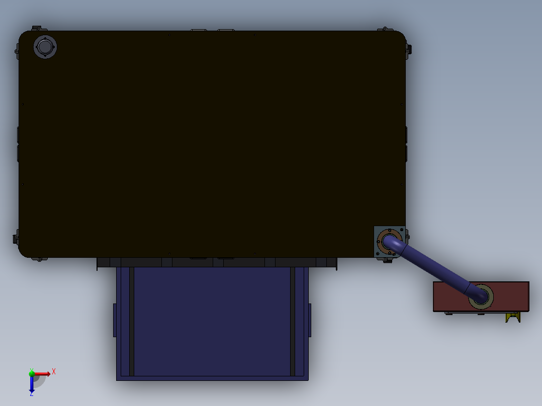 布带自动裁切设备俯视图