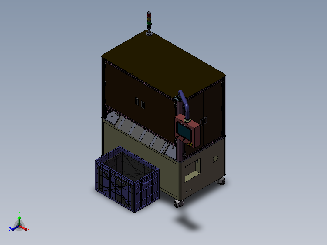 布带自动裁切设备正等轴测图