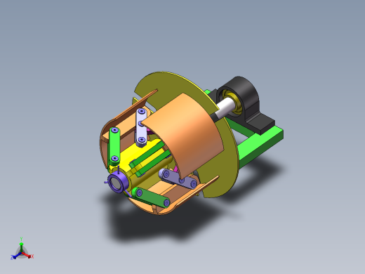 内涨式涨紧机构SW三维图=633790==160