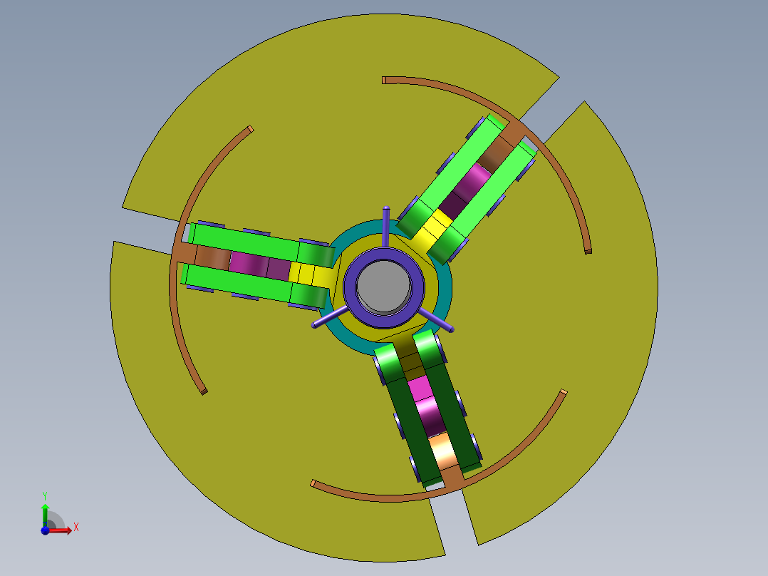 内涨式涨紧机构SW三维图=633790==160前视图