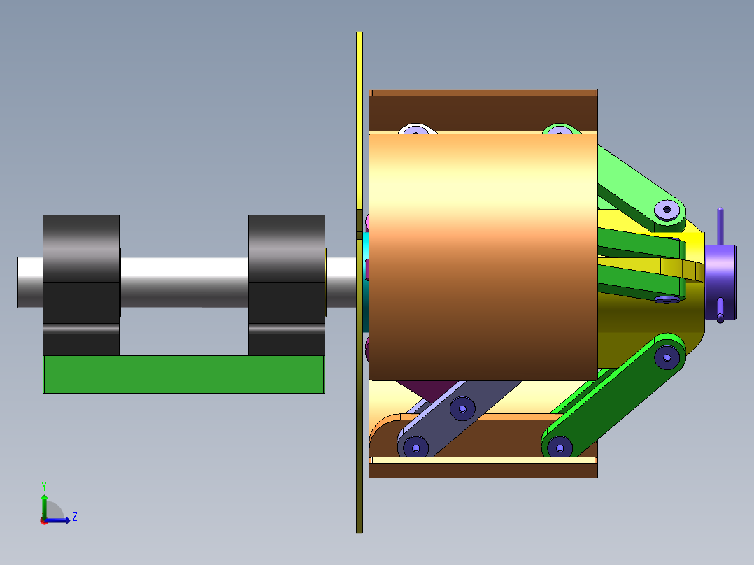 内涨式涨紧机构SW三维图=633790==160左视图