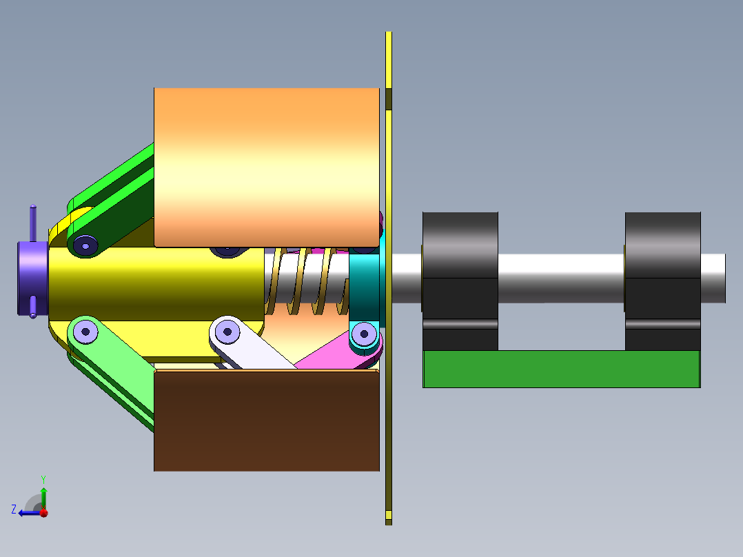 内涨式涨紧机构SW三维图=633790==160右视图