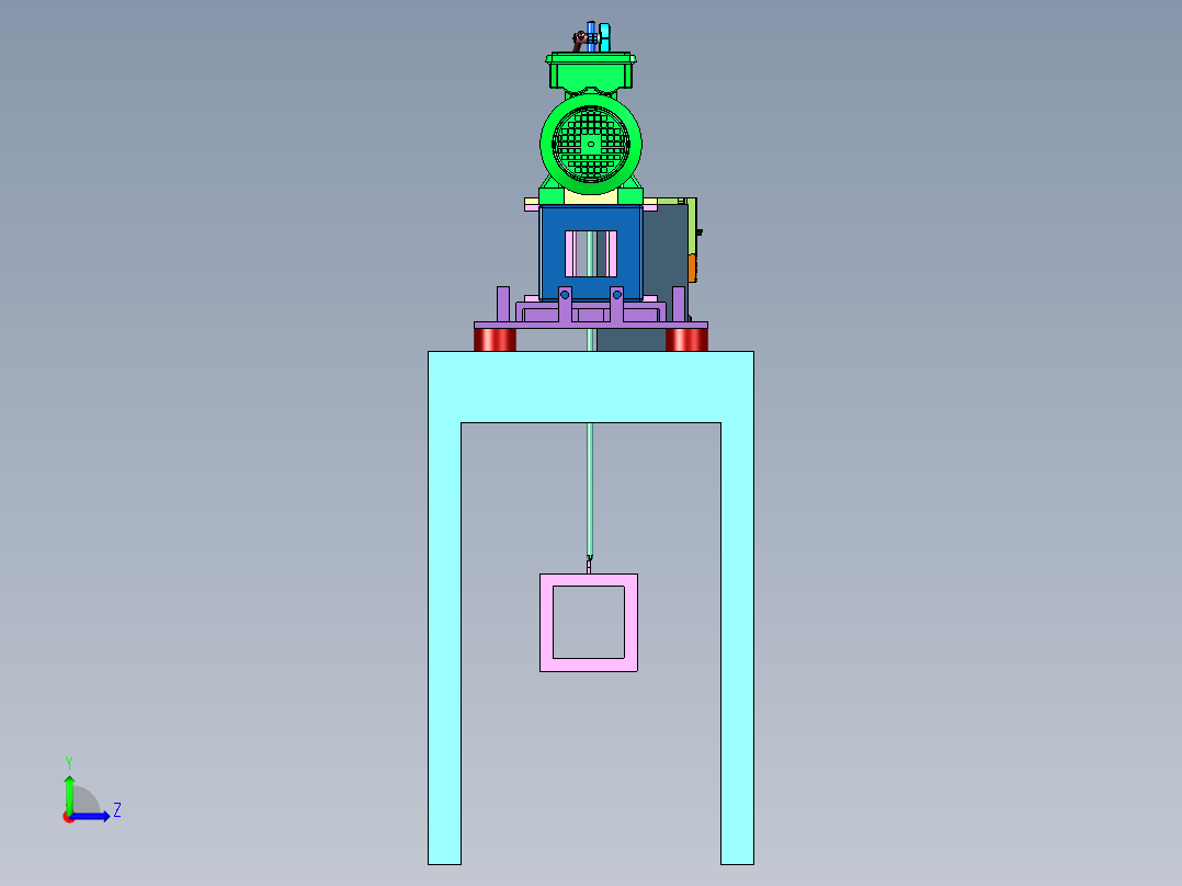 电机输出轴跳动度测量机左视图