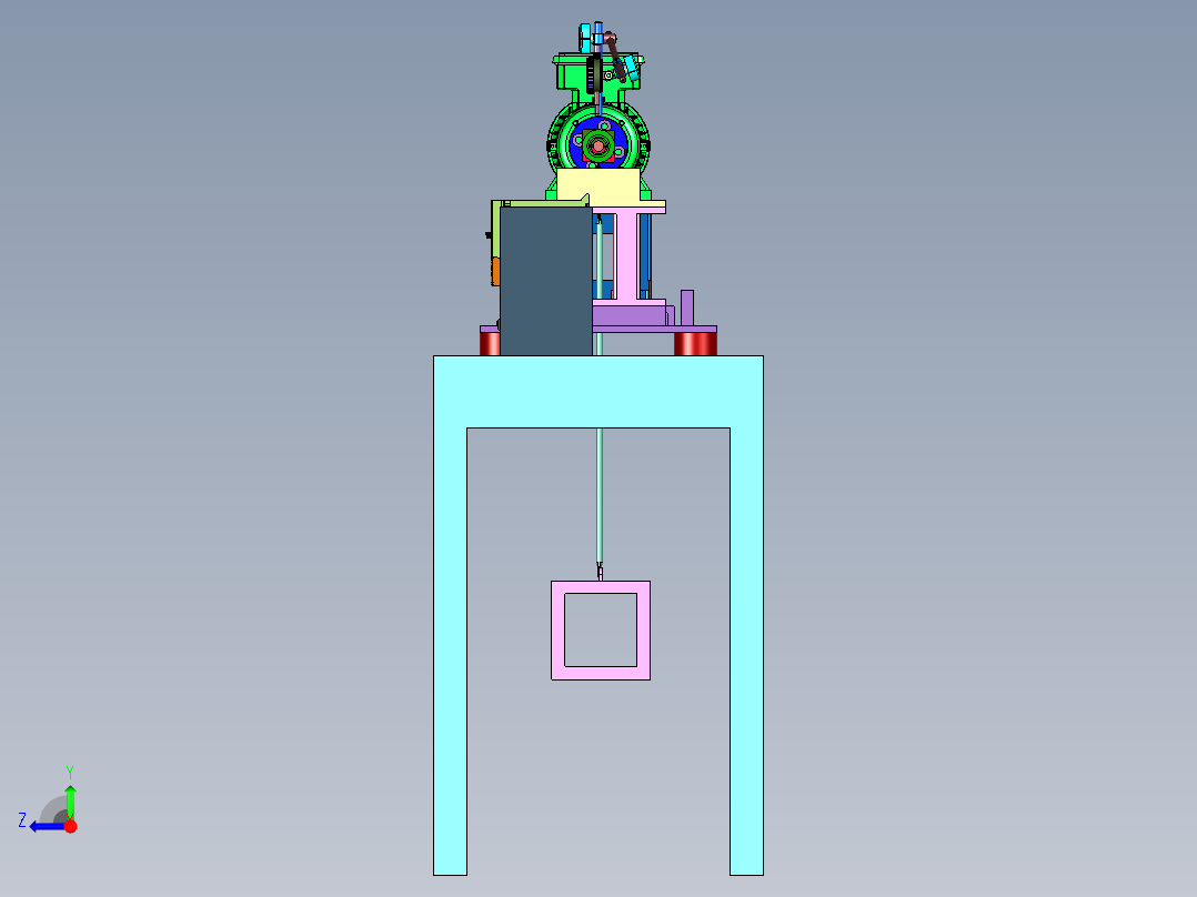 电机输出轴跳动度测量机右视图