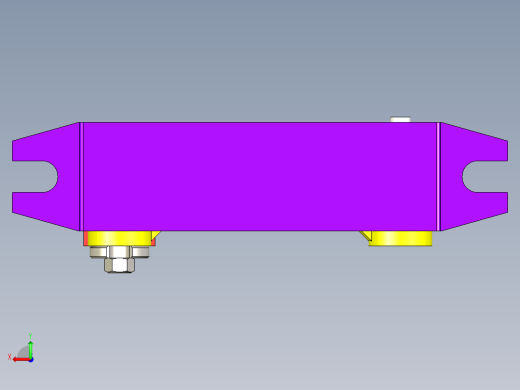 拨叉钻孔夹具三维模型后视缩略图