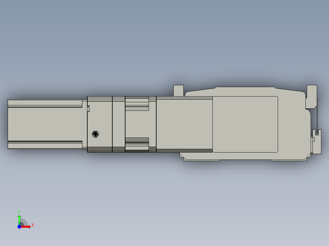 直线模组LHB21-L40-S600-R(B)设计图纸前视图