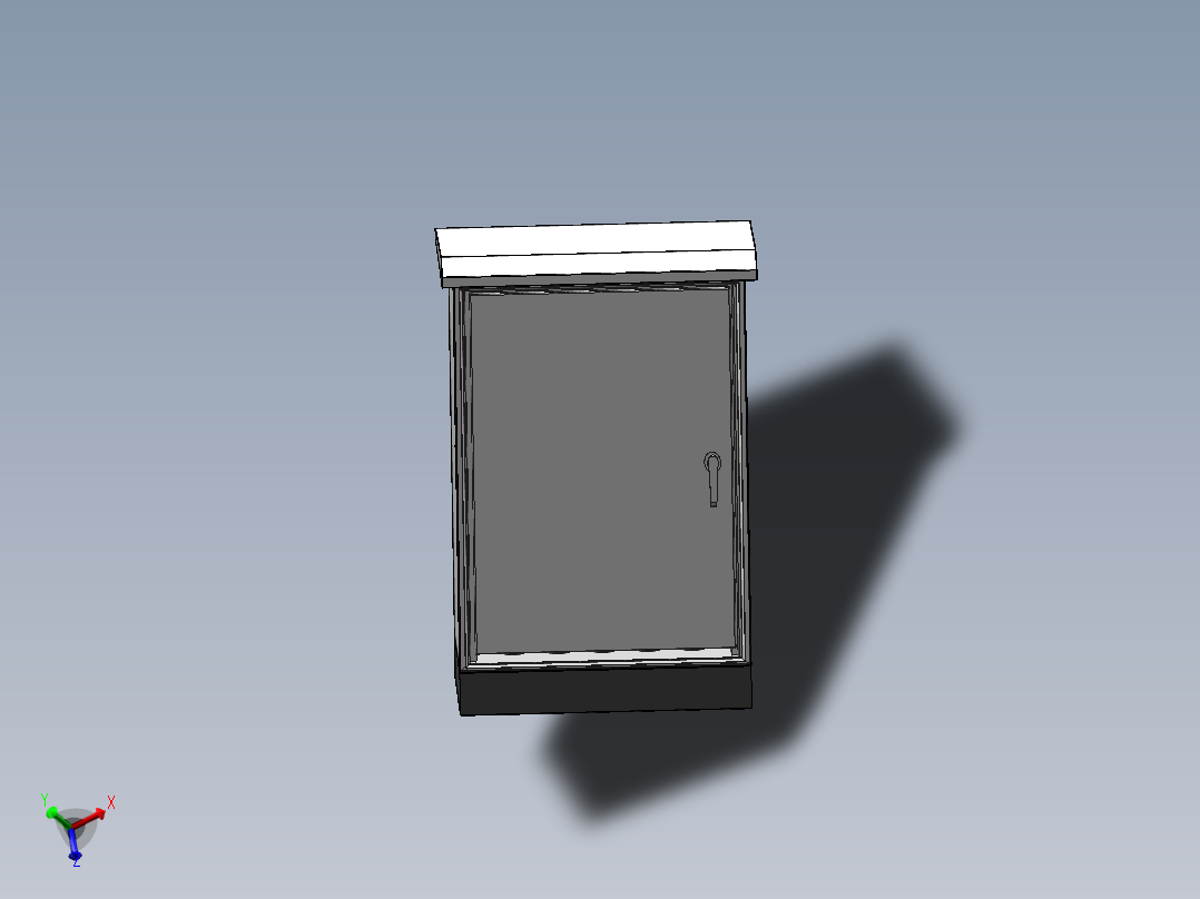 户外机箱（双层门）1000X650X350主视图