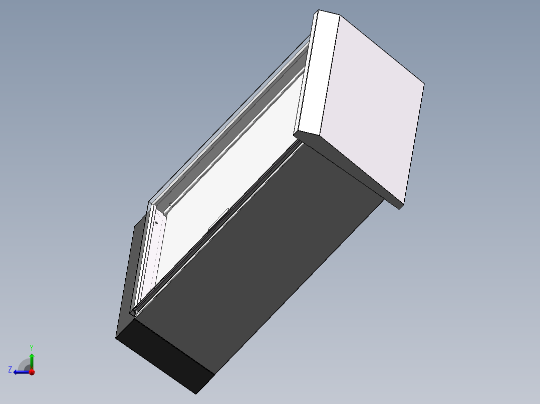 户外机箱（双层门）1000X650X350右视图