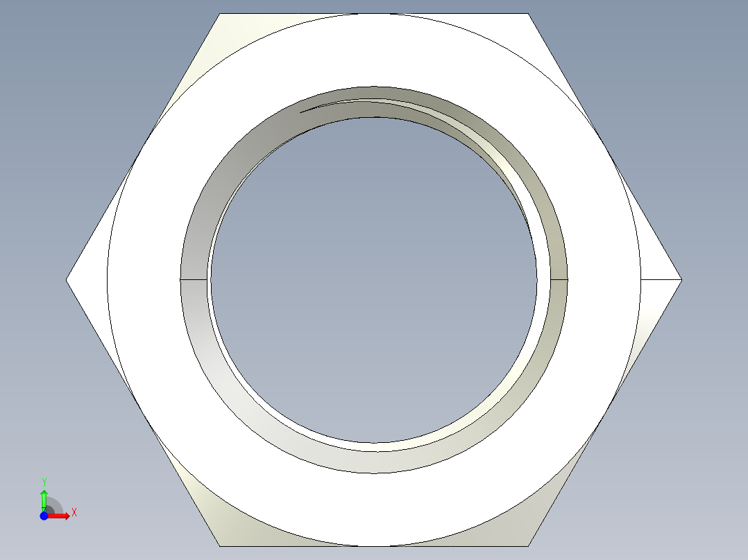 DIN 934 螺母-M72 Nut.STEP前视图