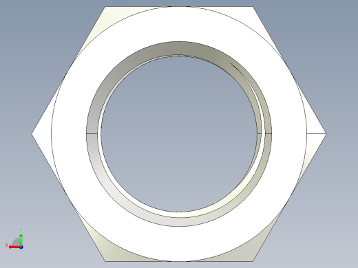 DIN 934 螺母-M72 Nut.STEP后视缩略图