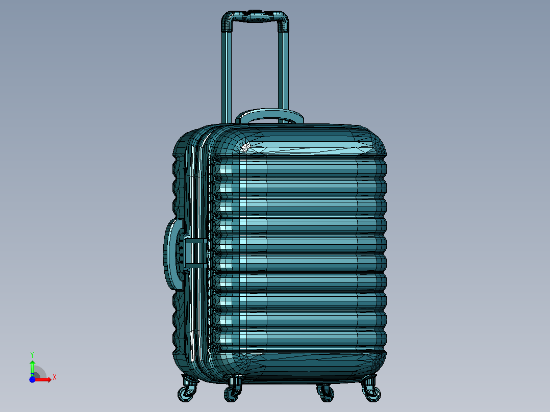 拉杆箱行李箱前视图