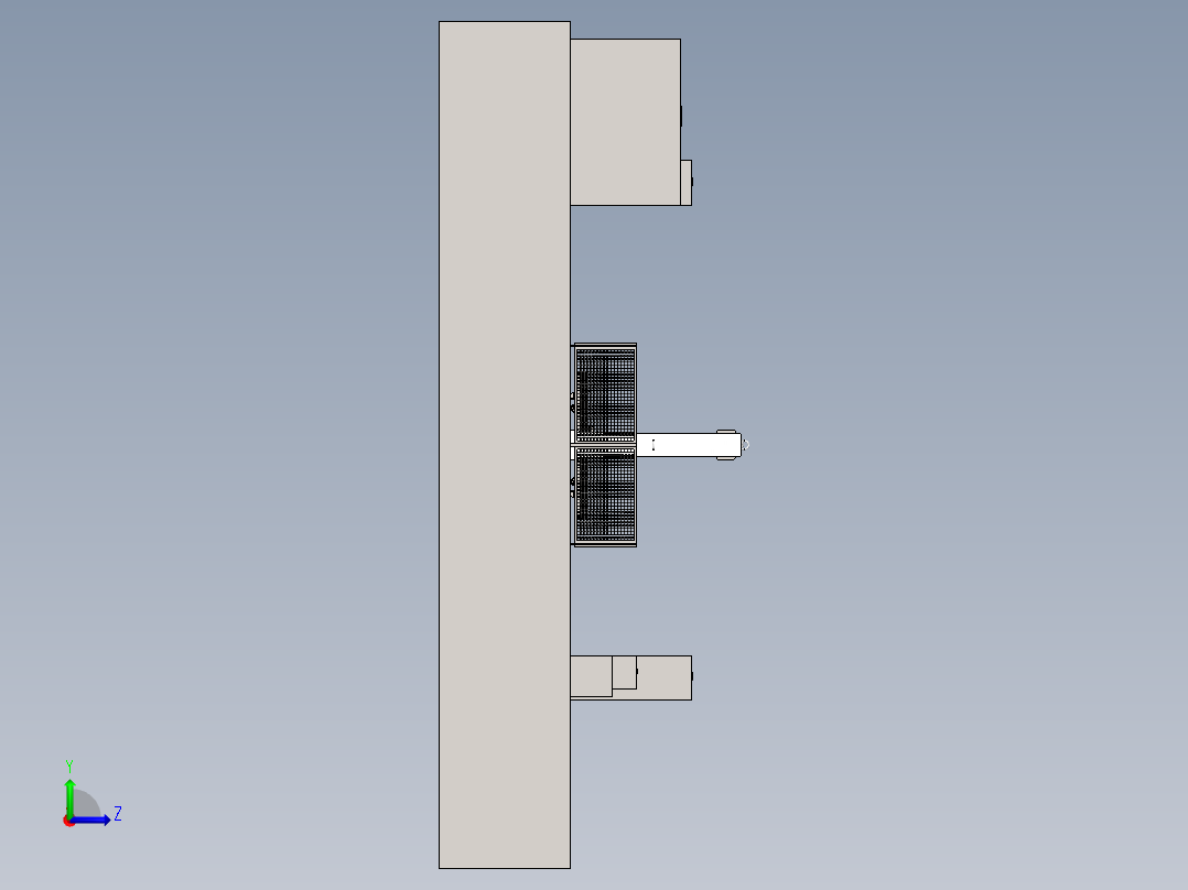 液压智能行走装置sw左视图