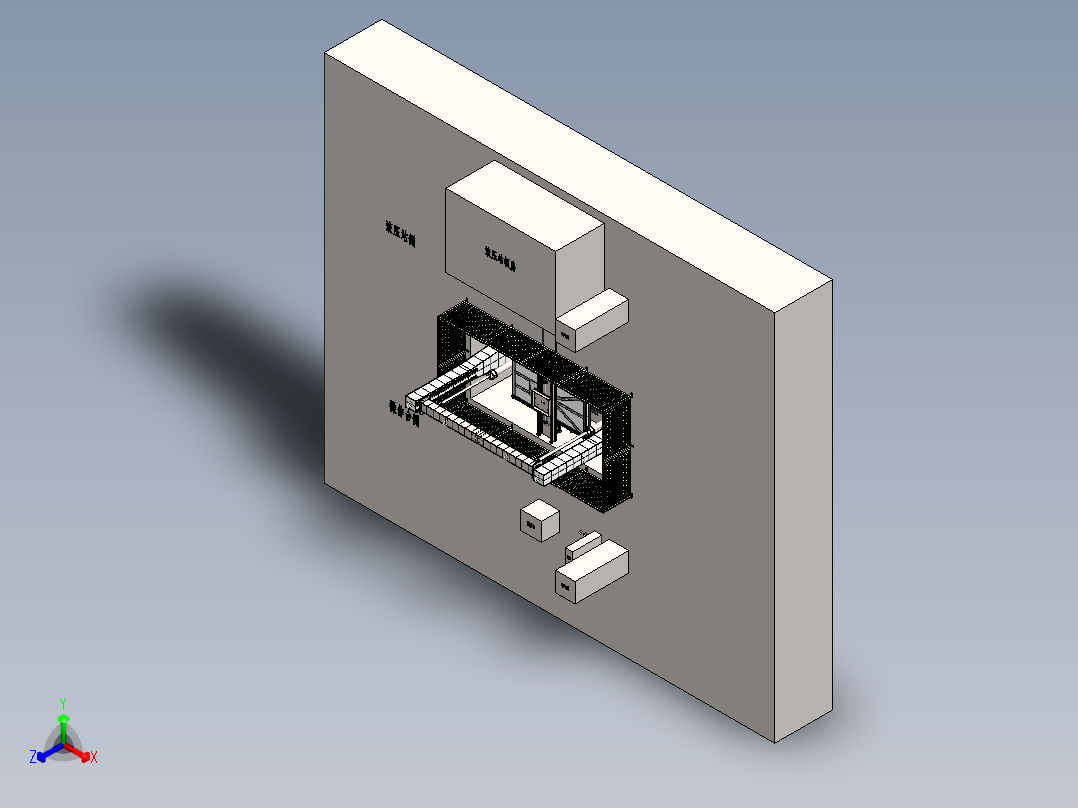 液压智能行走装置sw正等轴测图