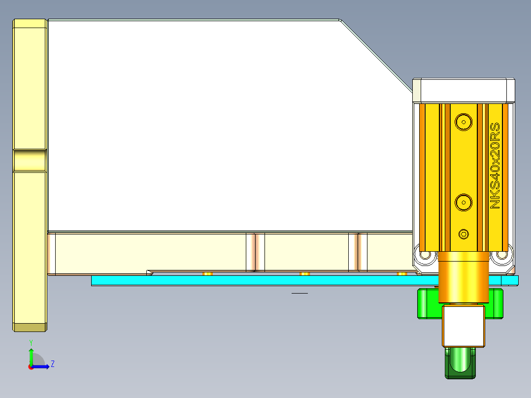 REACHER-A笔记本CNC工装夹具三维模型-cnc2左视图