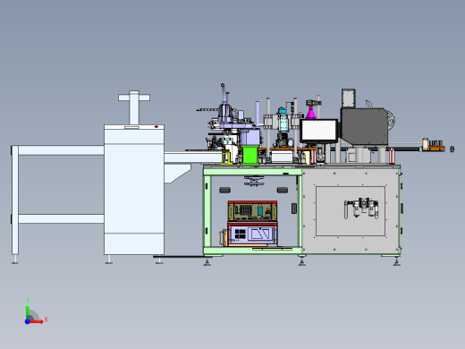 Dell服务器配件组装检测线（sw19可编辑+工程图）前视缩略图