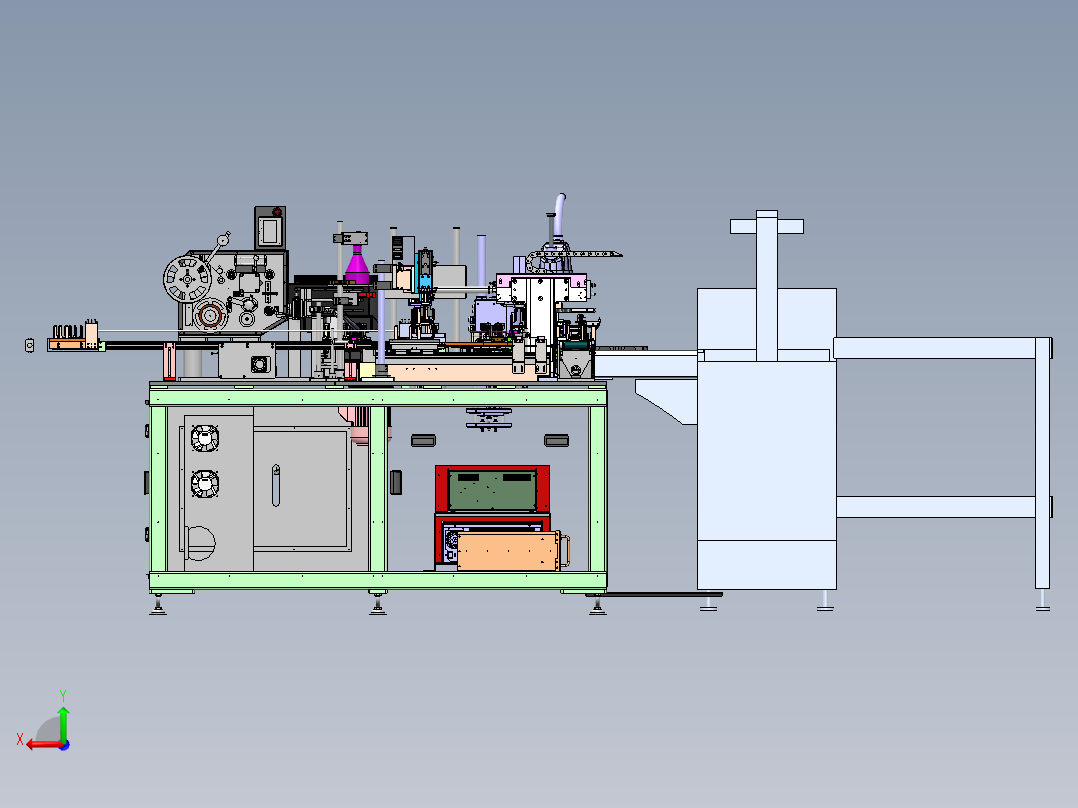 Dell服务器配件组装检测线（sw19可编辑+工程图）后视图