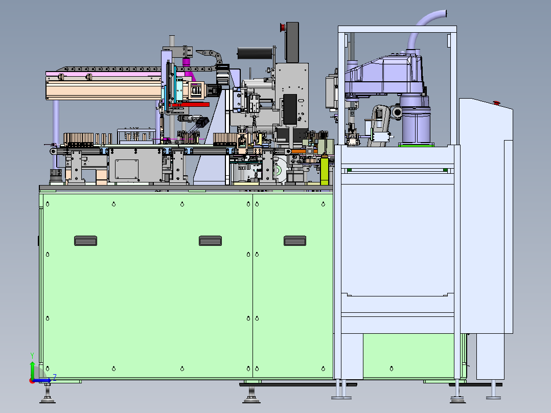 Dell服务器配件组装检测线（sw19可编辑+工程图）左视图
