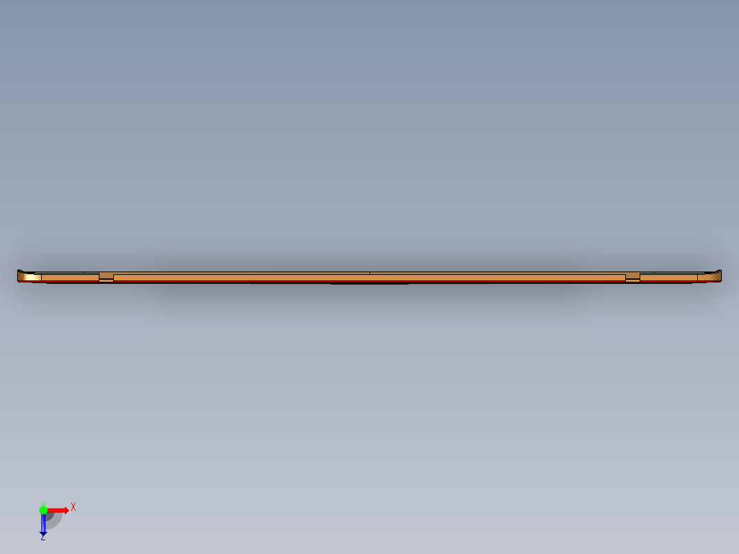 轻薄笔记本外壳铣外观面倒角UG编程程序模型俯视图